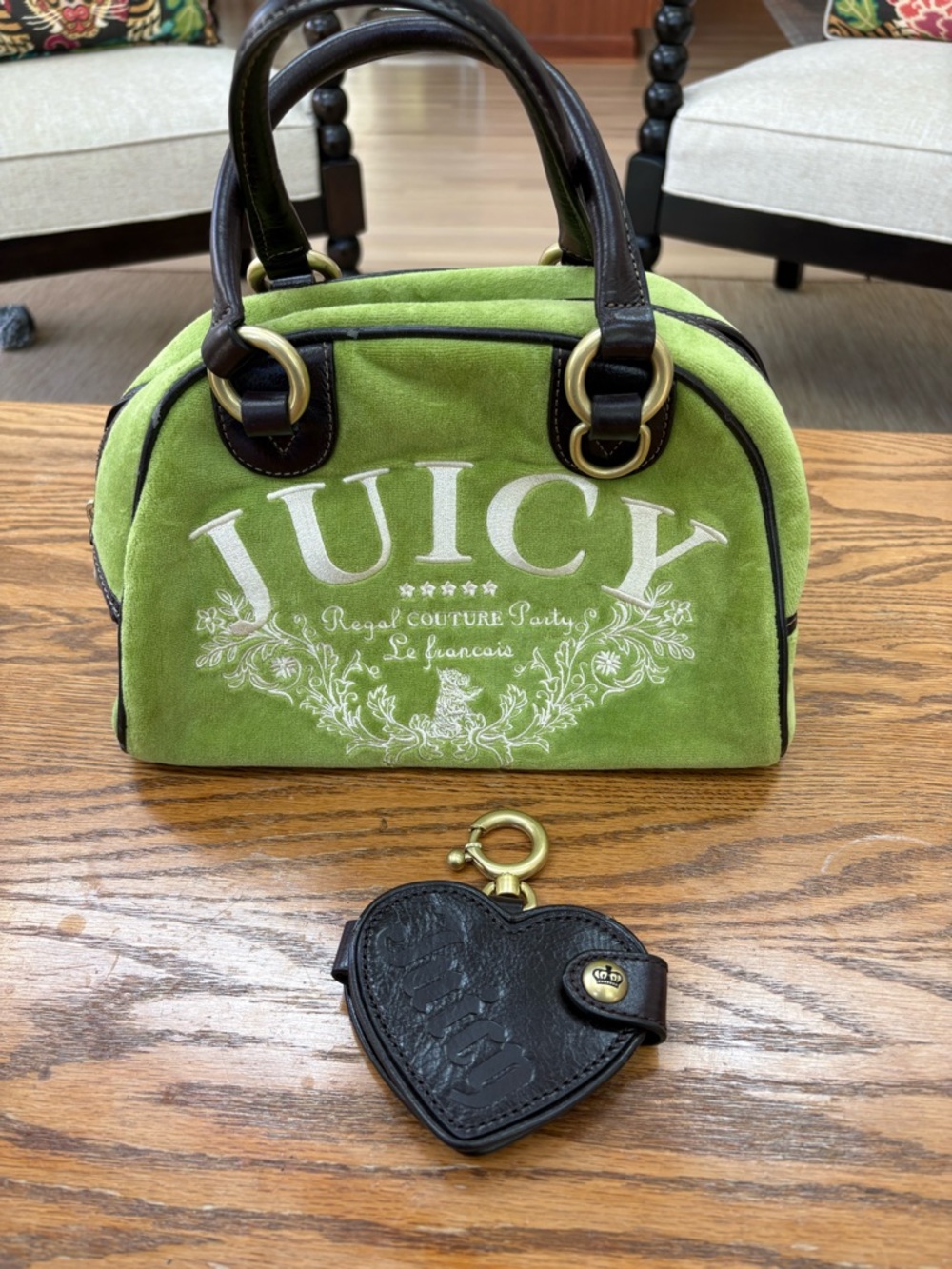 Authentic & Rare Juicy Couture Regal Couture Party Le Francais Bowler Bag